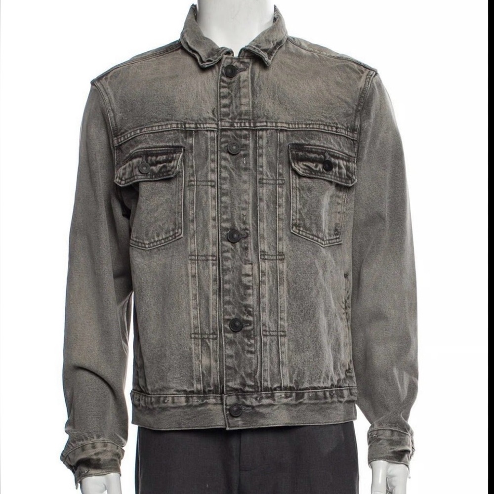 All Saints Washed Black Denim Jacket